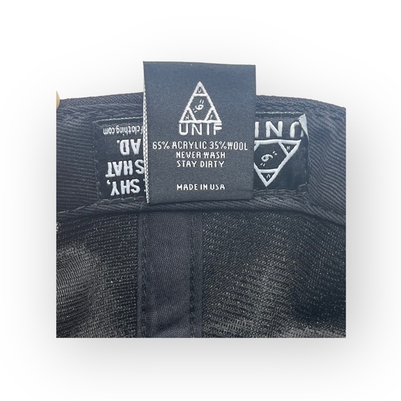 Deadstock: new UNIF 𖤐 Compton Snapback Embroidered Y2K 90’s Dad Cap 𖤐 Black 𖤐 - Picture 12 of 16